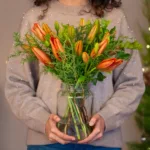 Brighten Red Lilies - 8 STEMS