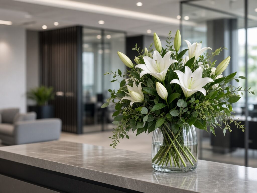 Laskar Flowers corporate office flower arrangement Bangalore