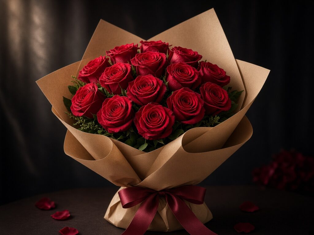 Laskar Flowers Valentine red rose bouquet delivery Bangalore
